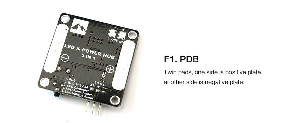 PDB Power Distribution Board BEC-5V/12V 3A &amp;Signal Loss Alarm Quadcopter Finder with 2-6S Lipo Low Voltage Buzzer F16891 customize