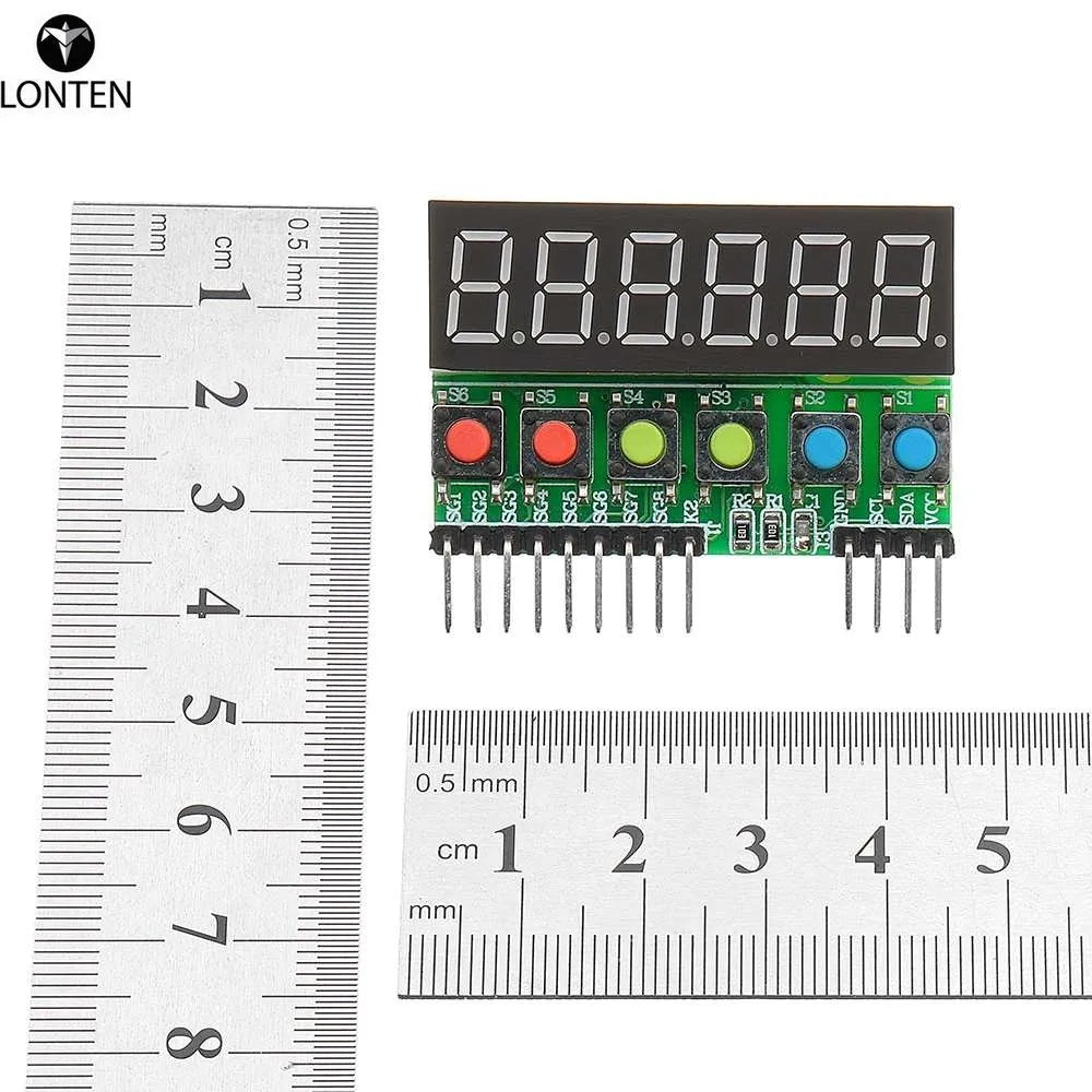 Custom custom NEW TM1637 6-Bits Tube LED Display Key Scan Module DC 3.3V To 5V Digital IIC Interface For ard Manufacturer