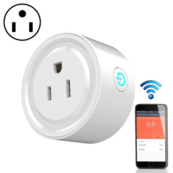 Custom 10A Smart WiFi Mini Plug APP Remote Control Timing Check Power Usage Smart Socket Works with Alexa & Google Home,AC 110V,US Plug Manufacturer