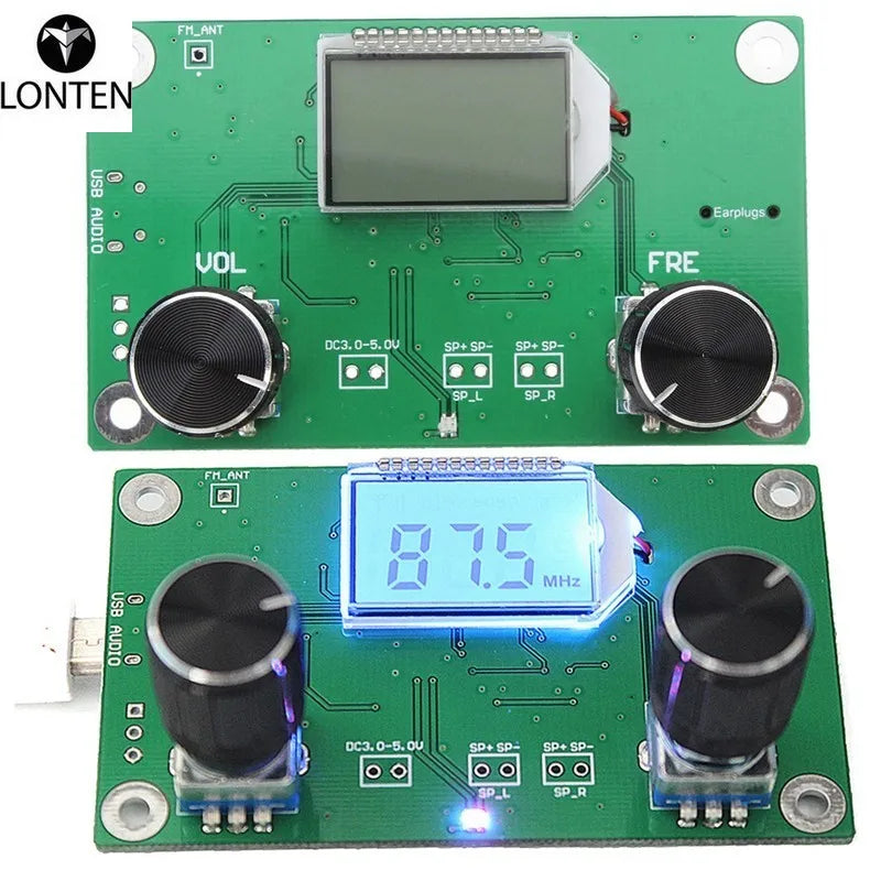 Custom Lonten Best Promotion DSP PLL Digital Stereo FM Radio Receiver Module 87-108MHz With Serial Control Frequency Range 50Hz-18KHz Manufacturer