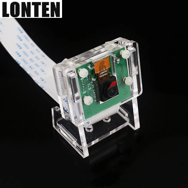 Custom Lonten Newest 5MP Raspberry Pi 4 Camera Module OV5647 Mini Video Camera 1080P 720P Webcam+acrylic Holder Acrylic LT Manufacturer