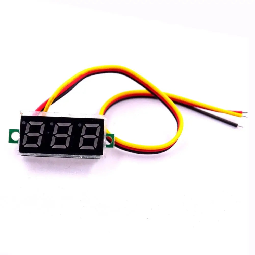 Custom 10pcs New 0.28 inch 3 bibs Voltmeter Red Digital LED display volt Panel Voltage Meter with three wires DC0-100V Manufacturer