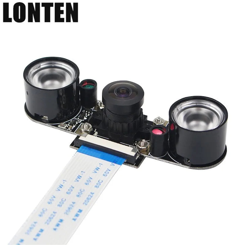 Custom Lonten Newest For Raspberry Pi 4 Night Vision Camera 5MP OV5647 eye Webcam 130/160 Degree Video Camera for Raspberry Pi 3 Model Manufacturer