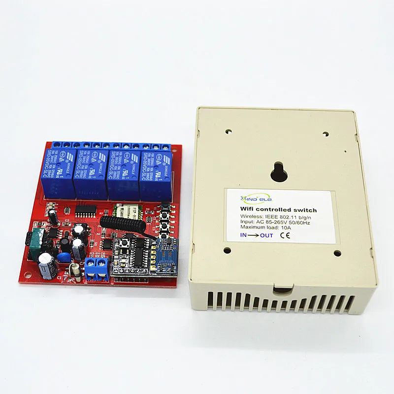 Custom New Wifi Switch 4CH 110V 220V AC 10A Smart Light Switches Support 433mhz RF Remote Controller Control by Smartphone APP Manufacturer