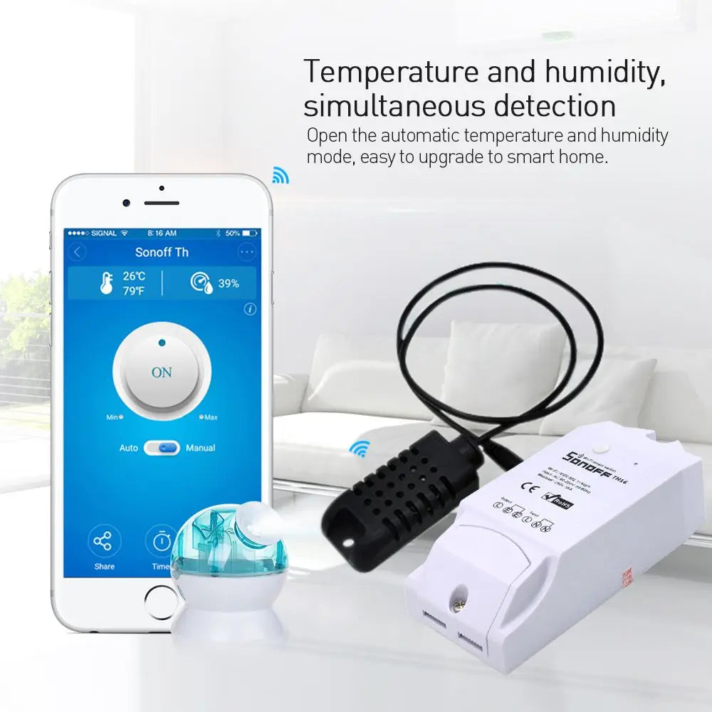 Custom Itead Hot TH10 TH16 AM2301 Temperature Humidity Sensor For Smart Home Automation Relay Module No waterproof Manufacturer