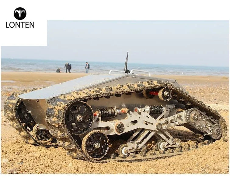 Custom Lonten 880t 100kg Load Big All Metal Robot Tank Platform Shock Absorption Chassis Suspension Crawler Chassis Manufacturer