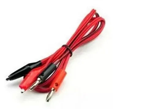 Custom 1Set  4mm Injection Banana Plug To Shrouded Copper Electrical Clamp Alligator Clip Test Cable Leads 1M For Testing Probe Manufacturer