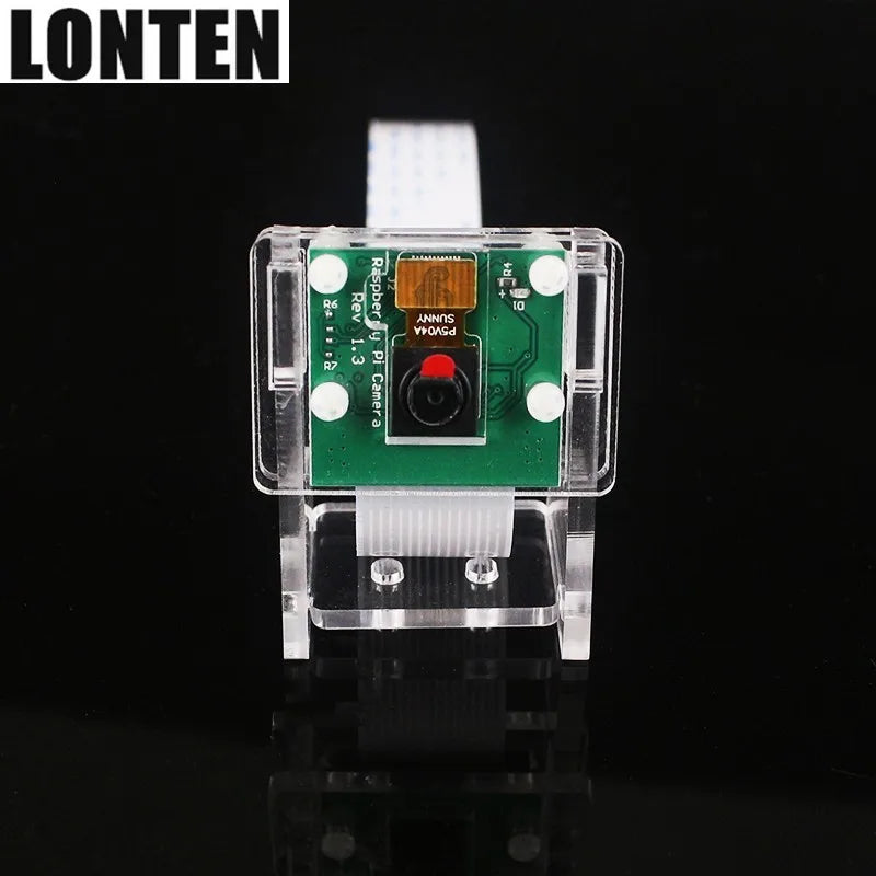 Custom Lonten Newest 5MP Raspberry Pi 4 Camera Module OV5647 Mini Video Camera 1080P 720P Webcam+acrylic Holder Acrylic LT Manufacturer