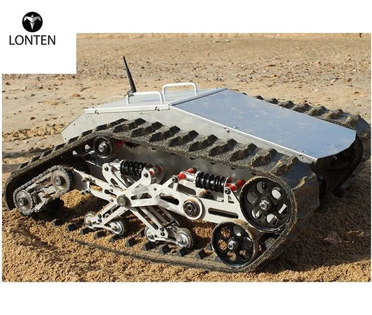 Custom Lonten 880t 100kg Load Big All Metal Robot Tank Platform Shock Absorption Chassis Suspension Crawler Chassis Manufacturer