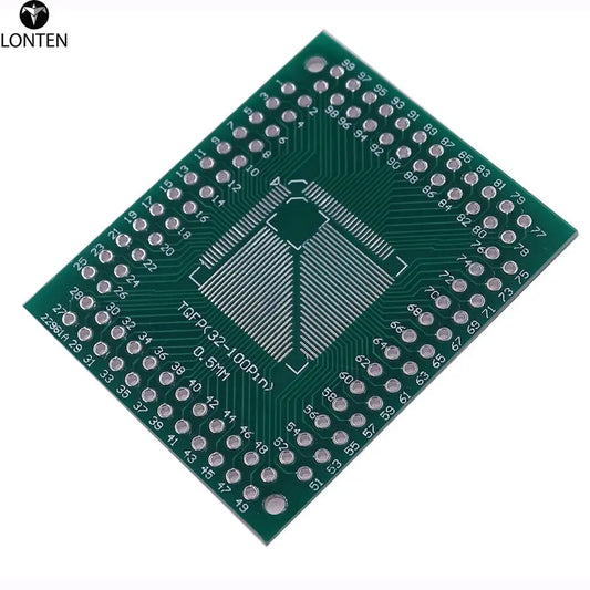 Custom Lonten 10PCS FQFP TQFP 32 44 64 80 100 LQFP to DIP Transfer Board DIP Pin Board Pitch Adapter Manufacturer