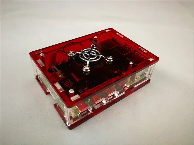 Custom In Stock !!!! Raspberry Pi 4 full cover  acrylic  Case Box  can assemble Cooling Fan for  Raspberry Pi 4 case Manufacturer