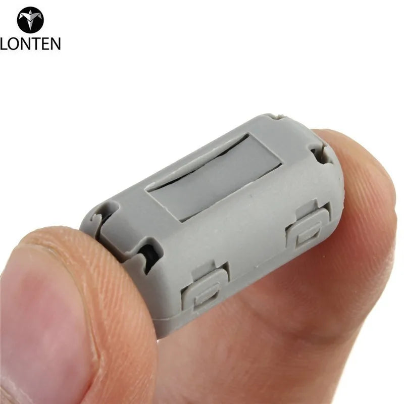 Custom Lonten Nickel-Zinc Gray Removable 5 mm Filter TDK Ferrite Ring Beads Clip-On disturbances EMI RFI o Cables New Electric Filters Manufacturer
