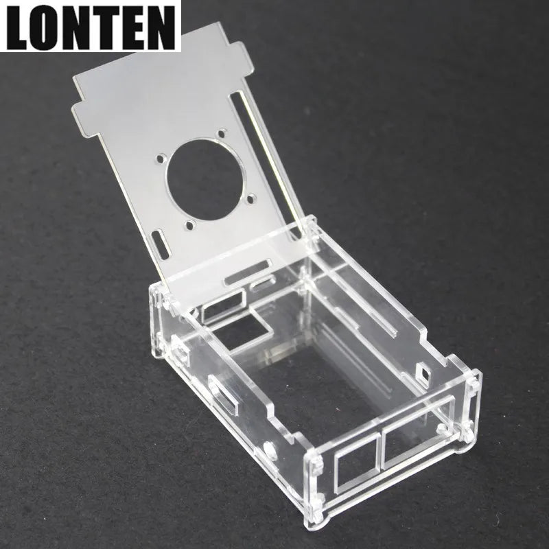 Custom Lonten Transparent Orange Pi PC Acrylic Case Box Clear Orange pi PC Plus Enclosure Cover Shell+CPU Cooling Fan for Orang Pi PC/P Manufacturer