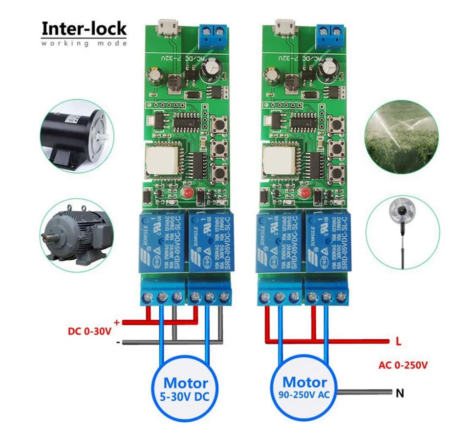 Custom Lonten DC7-32V/5V 2 Channel 10A smart Relay Wireless Delay WiFi Relay Module APP Remote Control for Smart Home Android  IOS Manufacturer