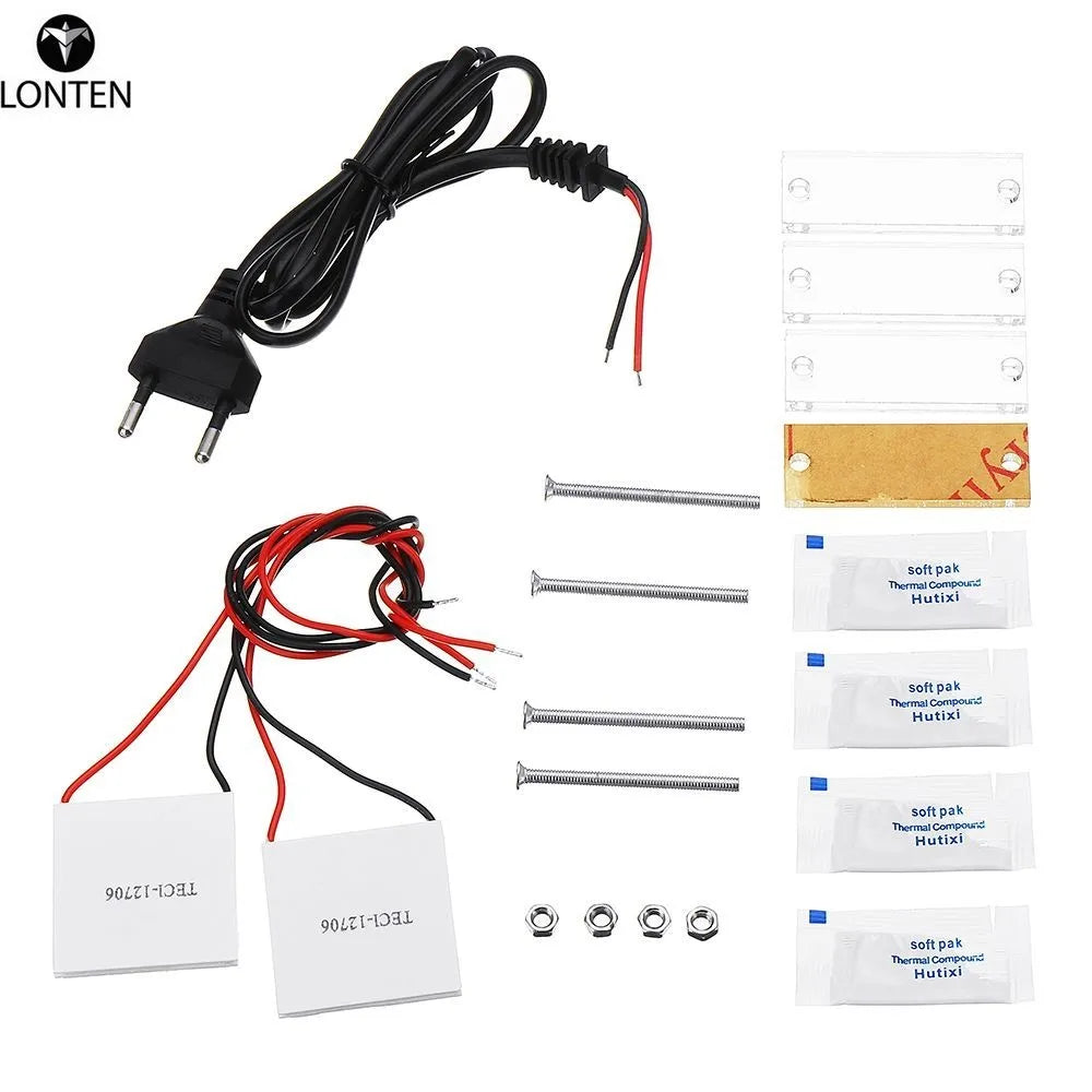 Custom Lonten NEW Dual-core Semiconductor Refrigeration DIY Small Air Conditioner With Power Supply Manufacturer