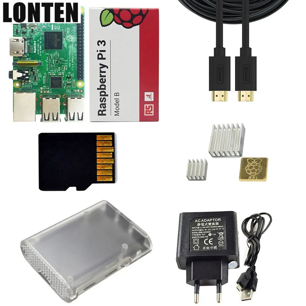 Custom Hot Raspberry Pi 3 Model B Board Kit 1GB LPDDR2 BCM2837 Quad-core Ras PI3 B,ras PI 3b,ras PI 3 B with Wifi& Raspberry Pi3 CN;GUA Manufacturer