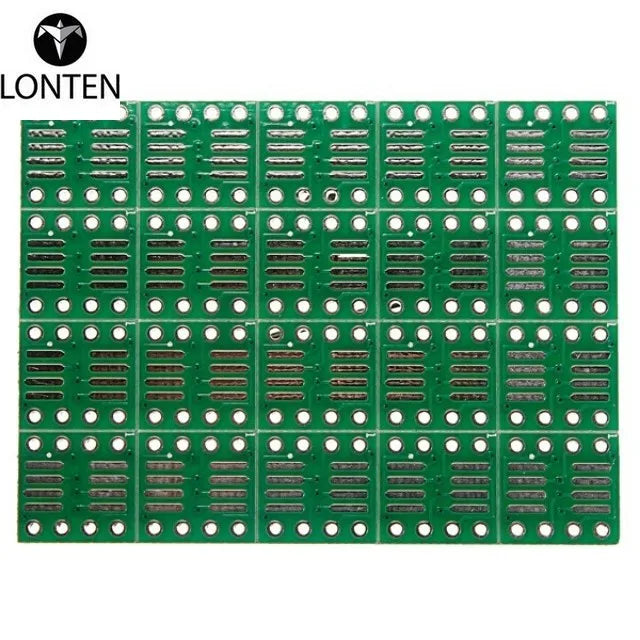 Custom Lonten 20PCS New Arrival SOP8 SO8 SOIC8 SMD to DIP8 Adapter PCB Board Converter Double Sides 0.65mm/1.27mm Manufacturer