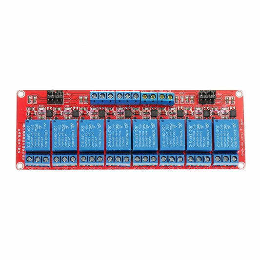 Custom 8 channel relay module 24V high and low level trigger relay control with optocoupler for PLC automation equipment control Manufacturer