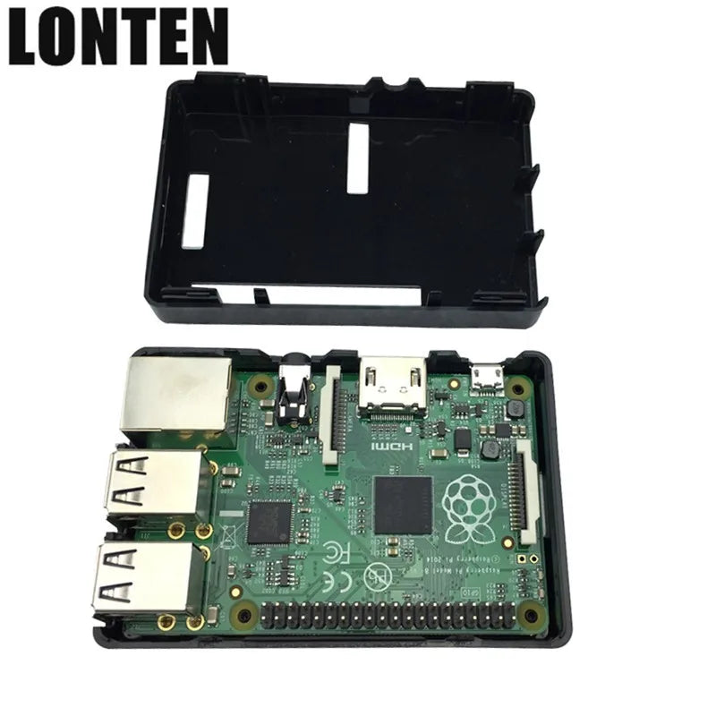 Custom Lonten Raspberry Pi 3 Model B+ ABS Case Black White Transparent ABS Enclosure Box Shell for Raspberry Pi 3/2 Manufacturer