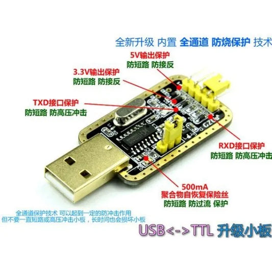 Custom 5pcs/lot CH340 module instead of PL2303 , CH340G RS232 to TTL module upgrade USB to serial port in nine Brush small plates Manufacturer