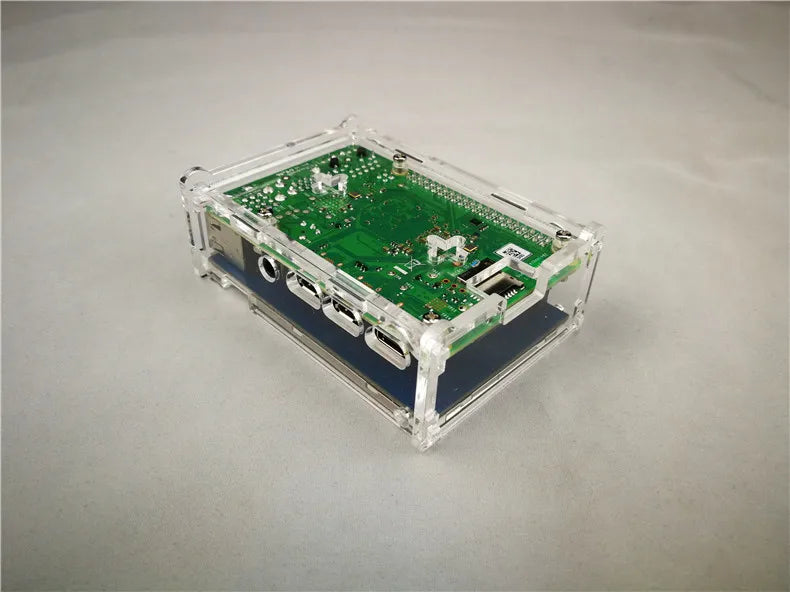 Custom In Stock !!!! Raspberry Pi 4 full cover  acrylic  Case Box  (can assemble 3.5 inch screen ) for  Raspberry Pi 4 case Manufacturer