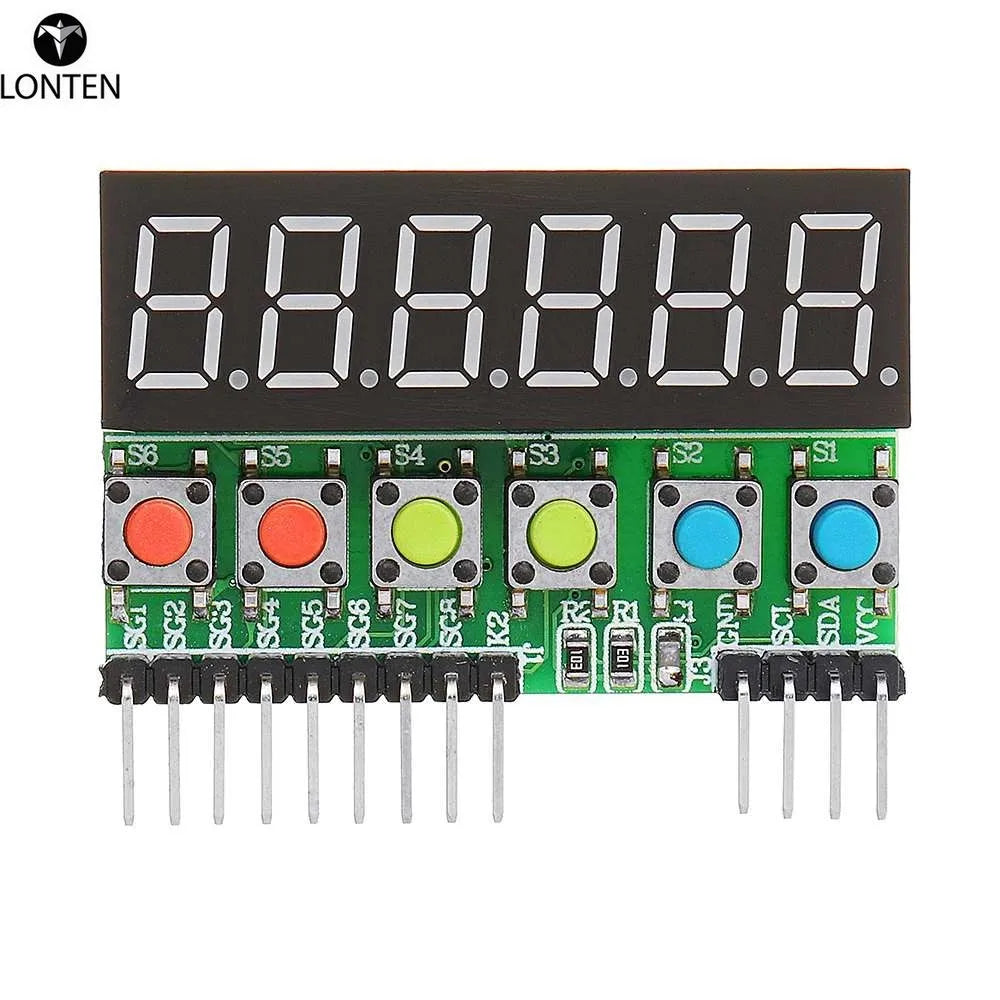 Custom custom NEW TM1637 6-Bits Tube LED Display Key Scan Module DC 3.3V To 5V Digital IIC Interface For ard Manufacturer