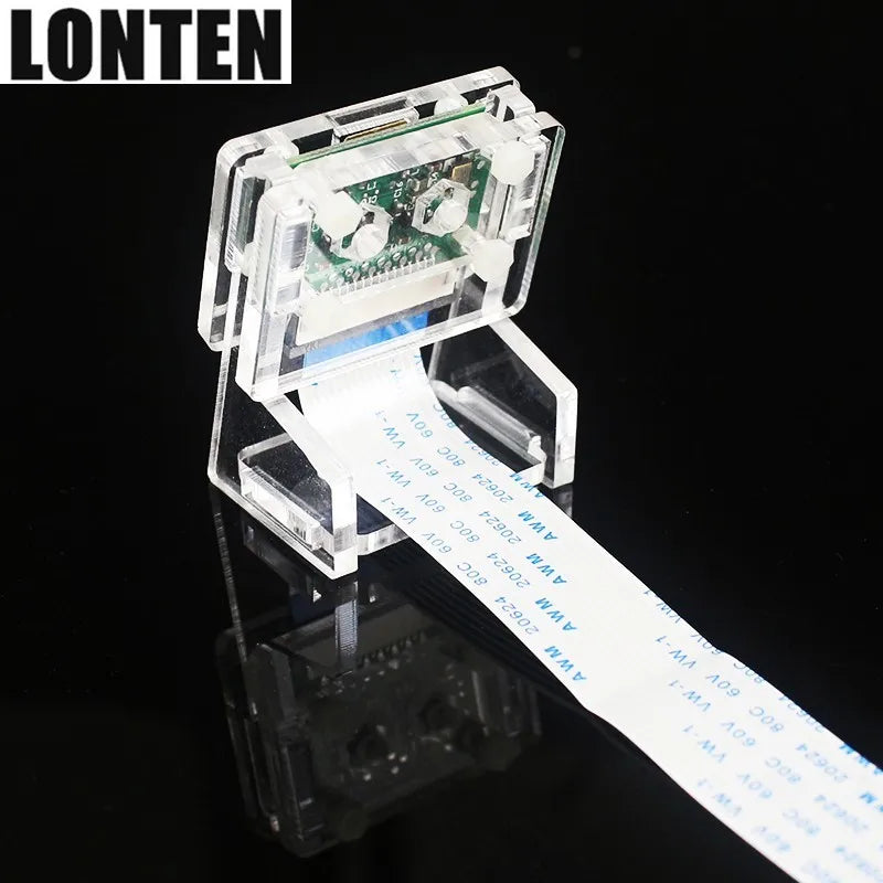 Custom Lonten Newest 5MP Raspberry Pi 4 Camera Module OV5647 Mini Video Camera 1080P 720P Webcam+acrylic Holder Acrylic LT Manufacturer