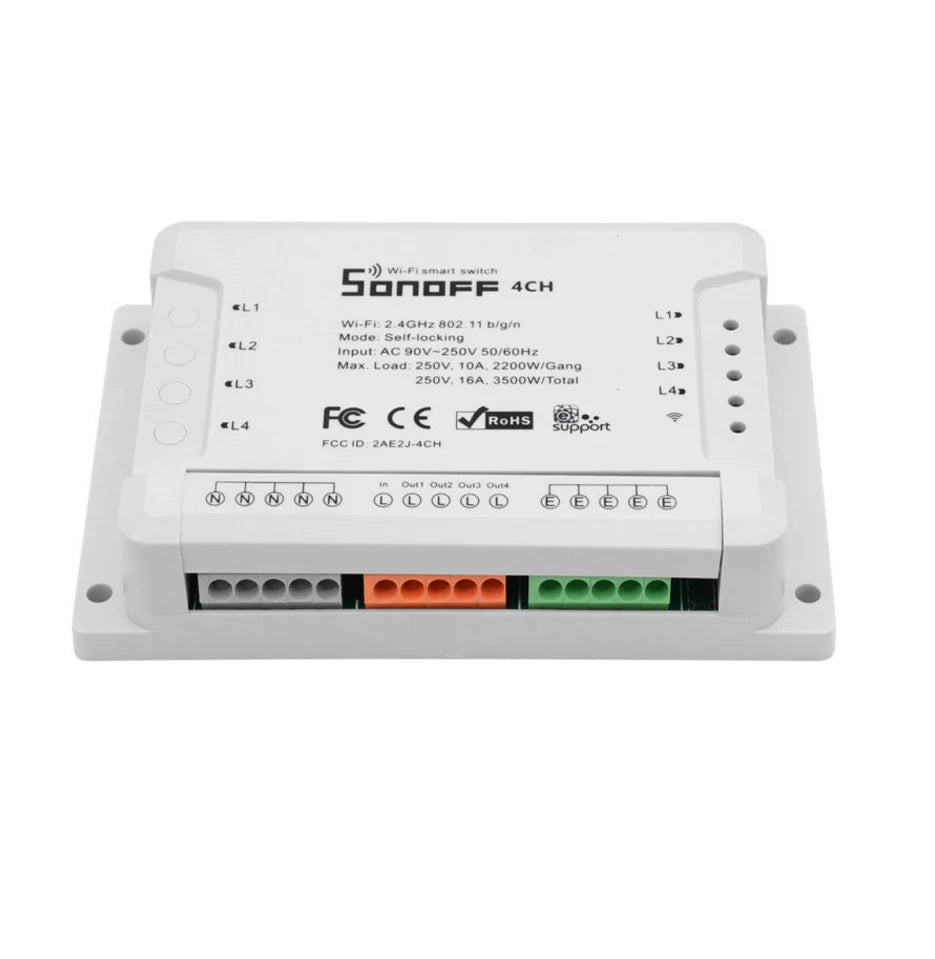 Custom Lonten 4CH R2 Smart WiFi Switch 4-Gang Wireless Switches  Home Automation on/off Phone remote control 10A/2200W Manufacturer