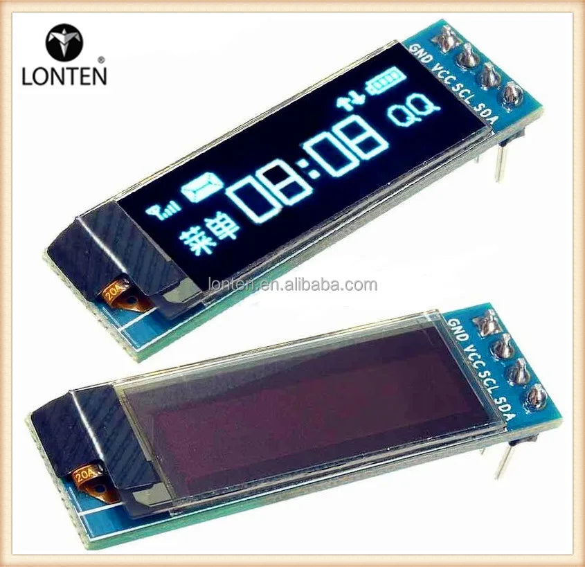 Custom 0.91 Inch 128x32 IIC I2C Blue OLED LCD Display DIY Module SSD1306 Driver IC DC 3.3V 5V For Arduino0  PIC Manufacturer