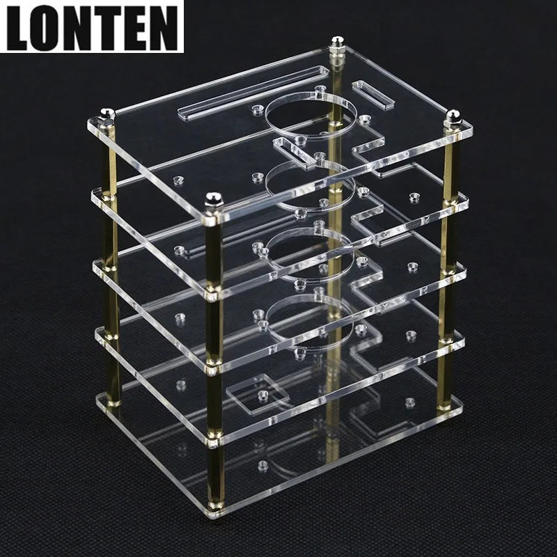 Custom Lonten Newest For Raspberry Pi 4 Acrylic Case 3 to 8 Layers Acrylic Box Shell Enclosure with Cooling Fan for Raspberry Pi 3 Mode Manufacturer