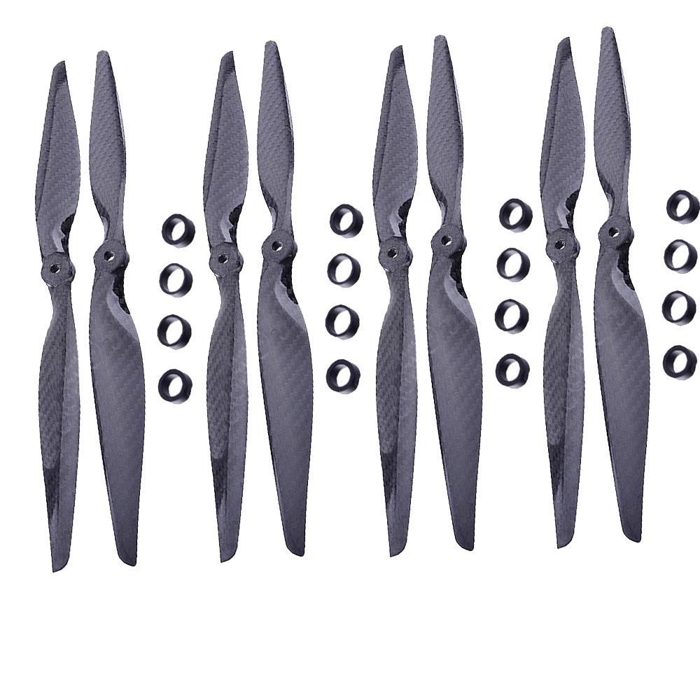 Custom F05314 4 Pairs 13x6.5 3K Carbon Fiber Propeller CW CCW 1365 CF Props  for DIY RC Quadcopter Hexacopter Multi Rotor