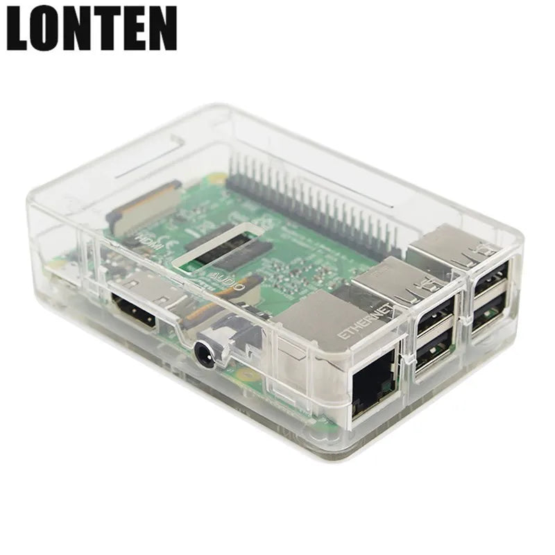 Custom Lonten Raspberry Pi 3 Model B+ ABS Case Black White Transparent ABS Enclosure Box Shell for Raspberry Pi 3/2 Manufacturer