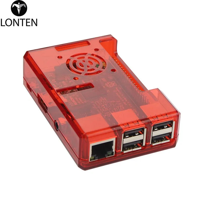 Custom Custom Lonten Raspberry Pi 3 Model B+ Plus ABS Case Black Transparent Blue Red ABS Plastic Box Closed Cover Shell for Raspberry Pi 3B/2 Manufacturer