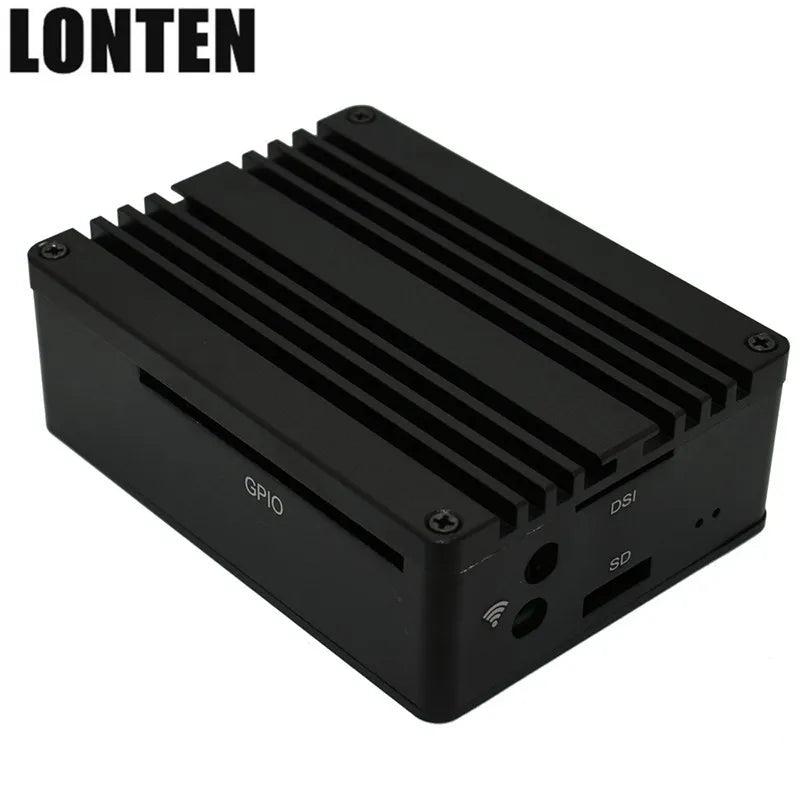 Custom Lonten Newest New Aluminum Case Housing Shell Enclosure With Fan Heat sink For Raspberry PI 3B+/3B ASUS Tinker S Manufacturer