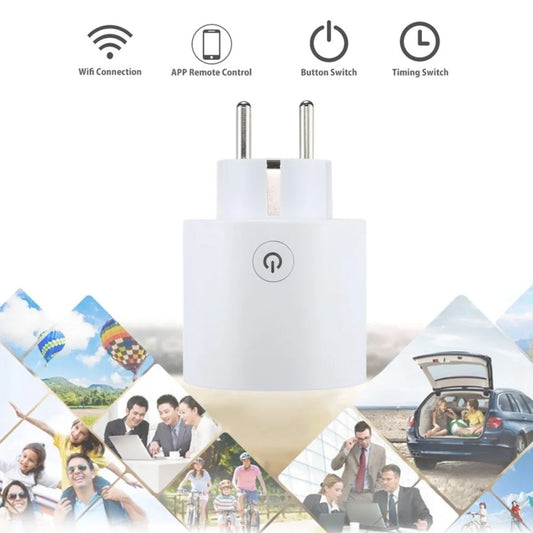 Custom JH-G01E 10A 2.4GHz WiFi Control Smart Home Power Socket Works with Amazon Alexa & Google Home, AC 100-240V, EU Plug Manufacturer