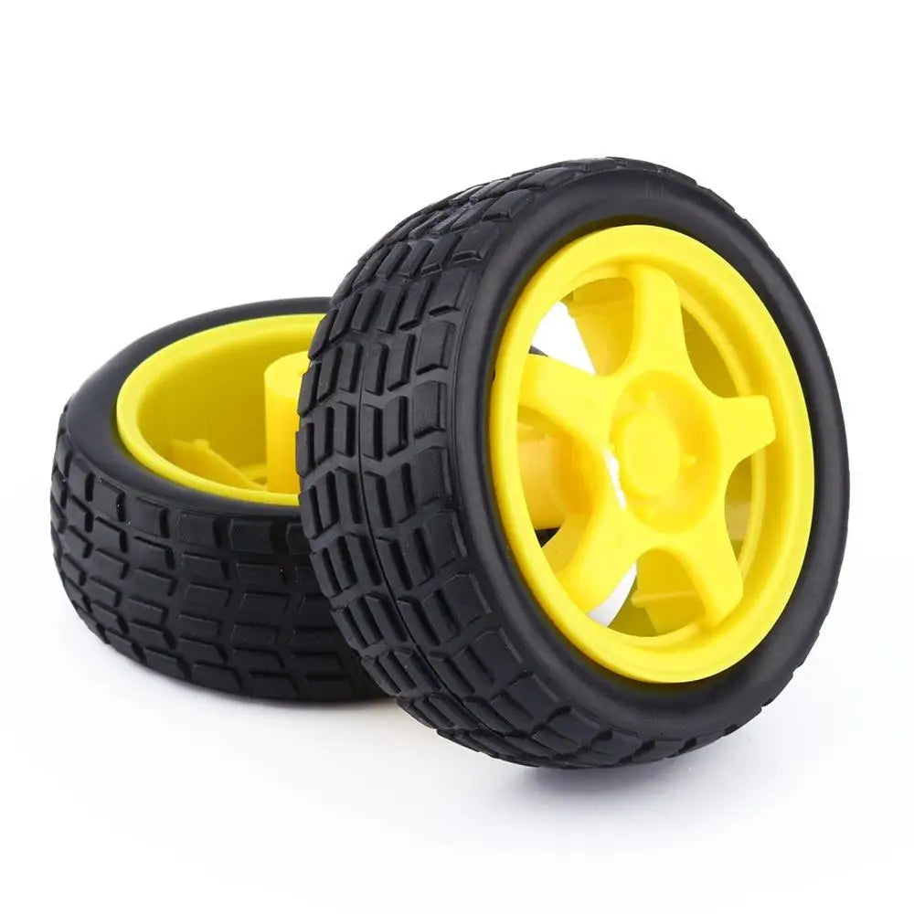 Custom Smart Car Robot Plastic Tire Wheel with DC 3-6v Gear Motor Manufacturer