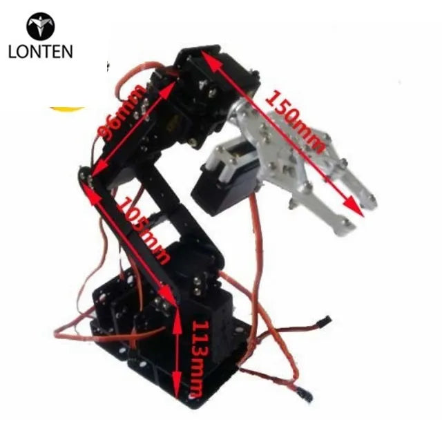 Custom Robot Arm  6DoF Robot Arm+ Mechanical Claw+Large Metal Base Full Metal Mechanical Manipulator/ Servo by ESPduino Kit Manufacturer