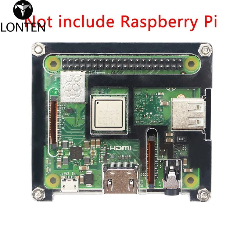 Custom Lonten Raspberry Pi 3 Model A Plus Acrylic Case 5 Layers Box Shell with Full Acc Ports Only for Raspberry Pi 3A+ Manufacturer