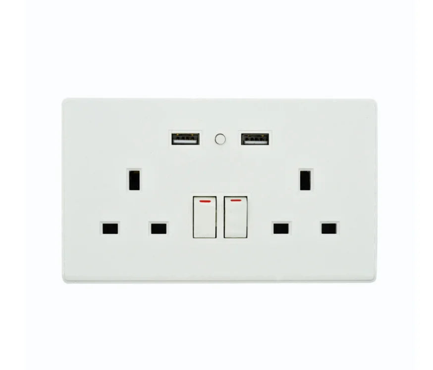 Custom Lonten WiFi Smart Wall Outlet Dual Sockets UK Plug smart remote control compatible with IFTTT Alexa Google Home Manufacturer