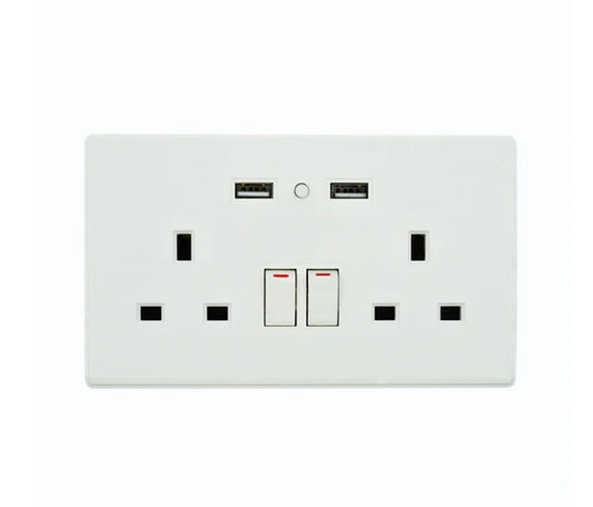 Custom Lonten WiFi Smart Wall Outlet Dual Sockets UK Plug smart remote control compatible with IFTTT Alexa Google Home Manufacturer
