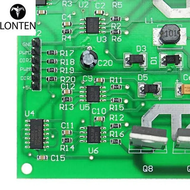 Custom  Lonten DC 3-36V 15A-30A PWM DC Dual Channel Motor Driver Board Industrial Grade High Power Bridge Control Module Strong Braking Manufacturer