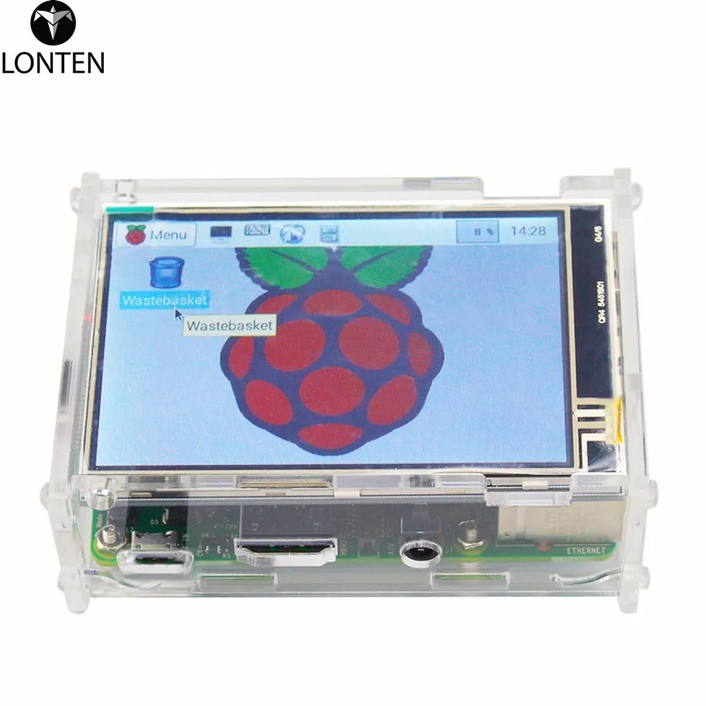 Custom Custom Lonten Raspberry Pi 3.5 Inch TFT Touch Screen 320x480 Lcd Screen + Acrylic Case + 3 x Heat Sinks for Raspberry Pi 3B+/3/2 Manufacturer