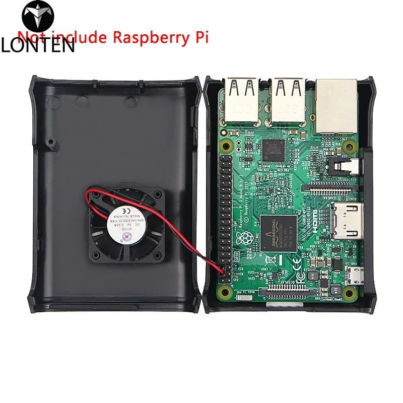 Custom Custom Lonten Raspberry Pi 3 Model B Plus ABS Case+Cooling Fan+5V 2.5A Power Adapter+Aluminum Heat Sink for Raspberry Pi 3/2 Manufacturer