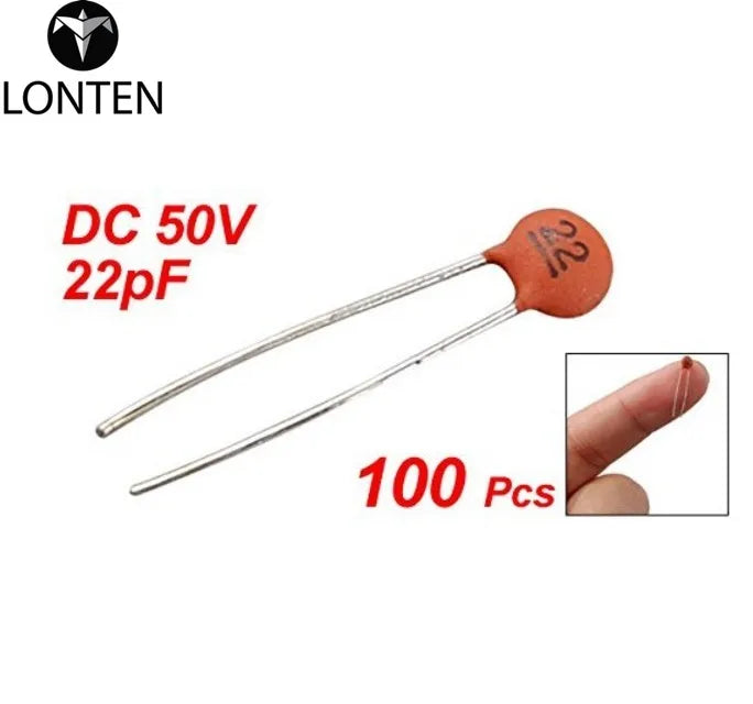 Custom Lonten  100 x 22pF 50V Low Voltage Radial Ceramic Disc Capacitors Manufacturer