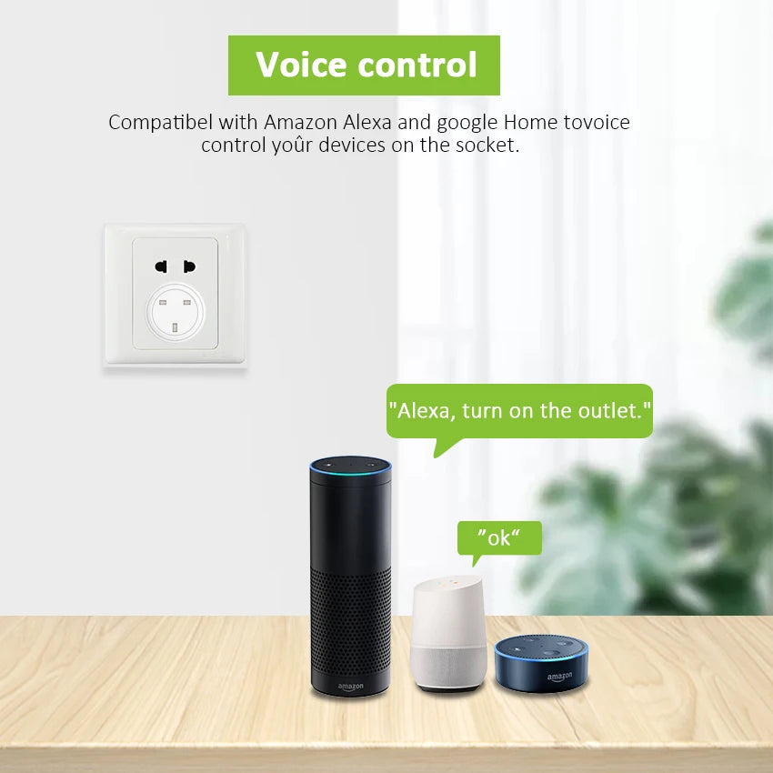 Custom Lonten Smart Socket Wireless Power Plug WiFi Socket UK Plug Timing Voice Control with Amazon Alexa Google Home APP Control Manufacturer