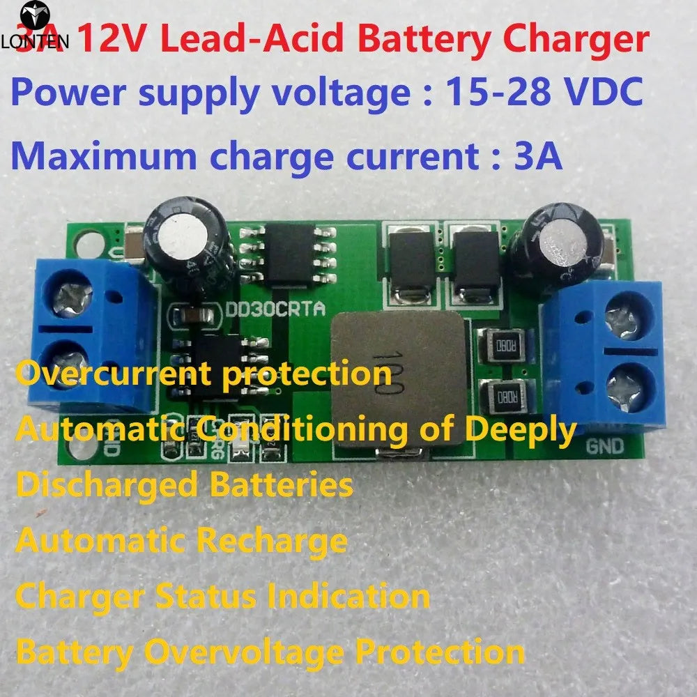 Custom 3A 12V 1-1000AH Lead-Acid Battery accumulator storage cell Charger Charging for UPS Car Solar motorcycles electric road vehicle Manufacturer