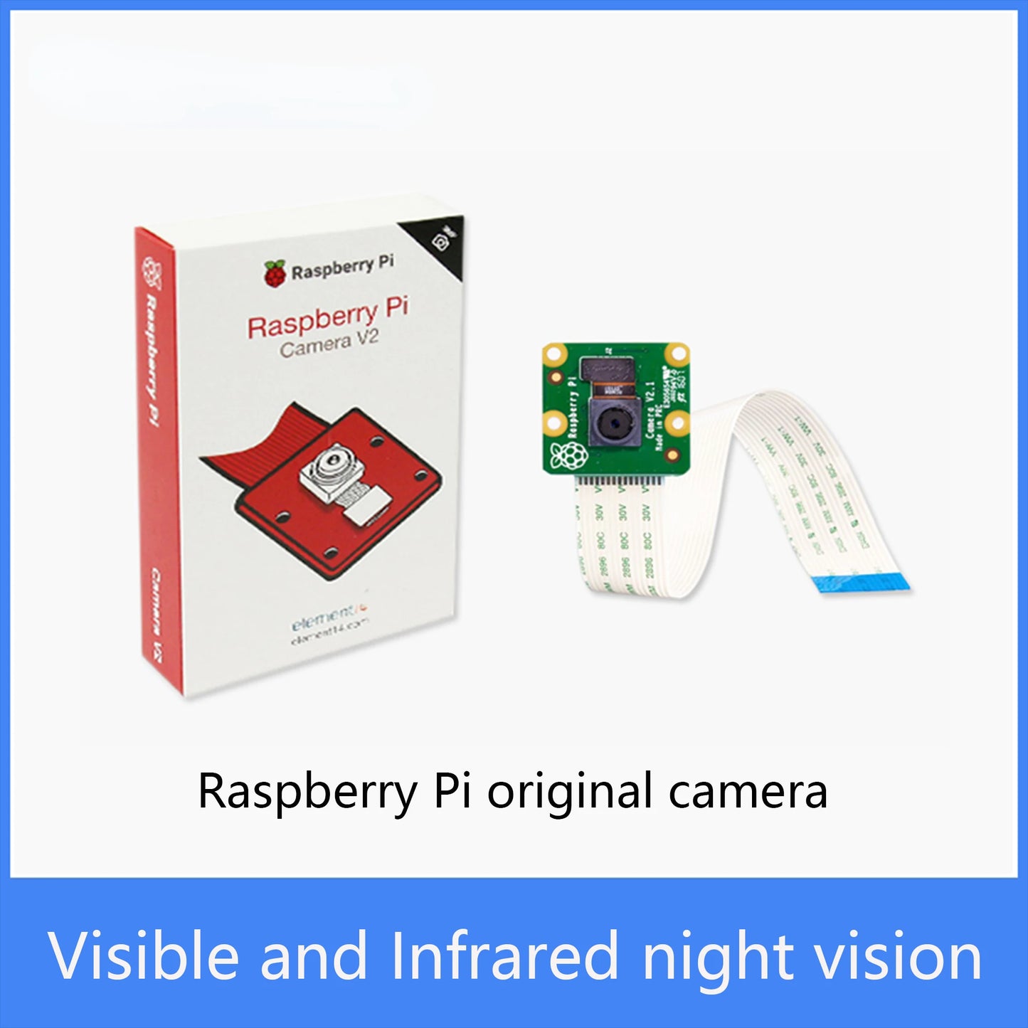 Custom Original Raspberry Pi Camera V2 Noir 8MP pixel with Sony IMX219 1080P Video Support Raspberry Pi 3b+/PI4 Manufacturer