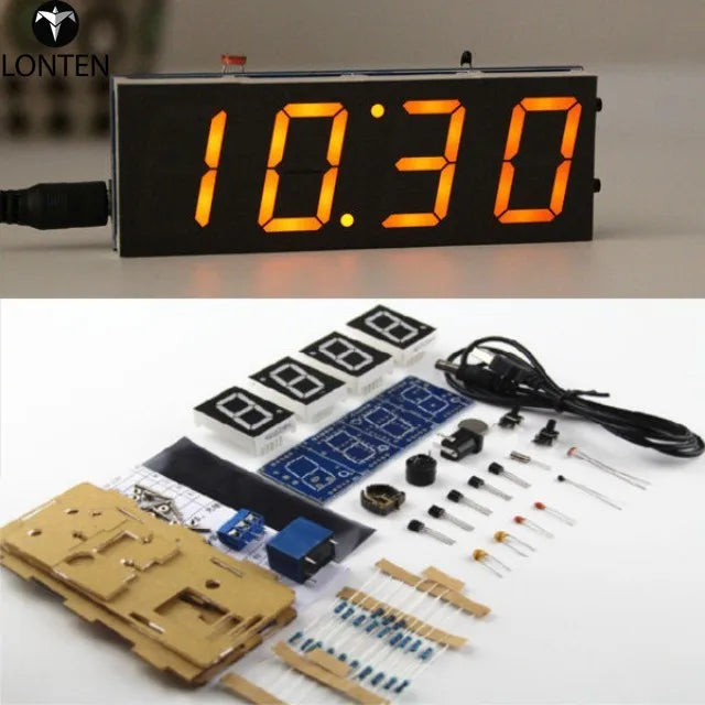 Custom Lonten DIY Digital Clock Kit Light Control Industrial Control 1 Inch LED Electronic Kit 5 Colors in stock Manufacturer