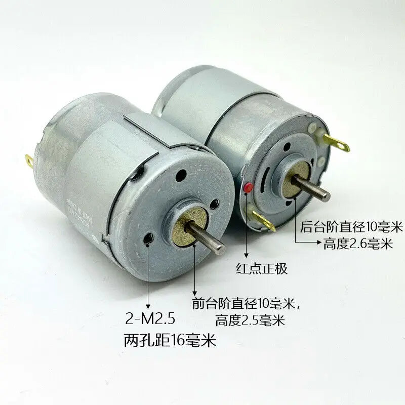 Custom 1PC MABUCHI RS-365PH-13205 Carbon Brush Electric Motor 5-pole Rotor Dual Shaft DC 12V 18V 24V 8200RPM High Speed for Printer Manufacturer