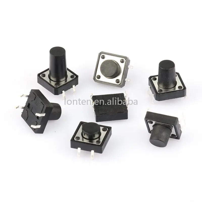 Custom 50pcs 12X12 Tact Switch DIP 4 Pin Key switch Micro switch 4P 12*12*4.3MM/5MM/6MM/7MM/8MM/9MM/10MM/12MM Manufacturer